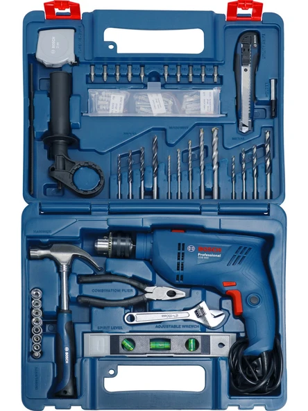 Bosch GSB 600 Darbeli Matkap + 100 Parça Aksesuar Seti ürün görseli 1