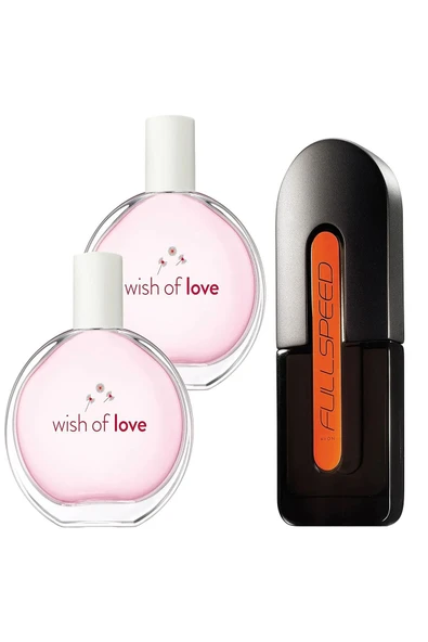 Full Speed Erkek Parfüm Ve 2 Adet Wish Of Love Kadın Parfüö Edt 50 Ml Parfüm Paketi ürün görseli 1
