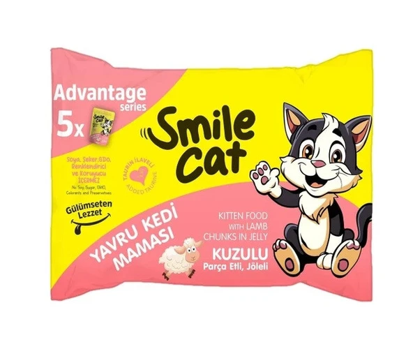 Smile Cat Yavru Kedi Maması Kuzulu 5 x 85 gr ürün görseli 1