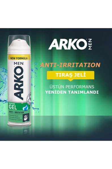 Arko Tıraş Jeli Anti Irritation 200 ml - Resim 4