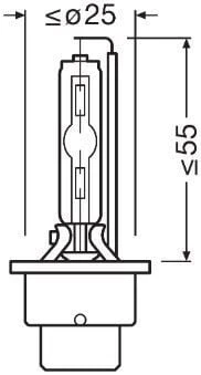 OSRAM 12V AMPUL 35W D2S %200 FAZLA %20 BEYAZ IŞIK TK ürün görseli 1