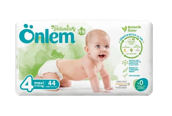 Önlem Botanika Bebek Bezi Ikili Jumbo Paket 4 Beden Maxi 44 Adet ürün görseli 1