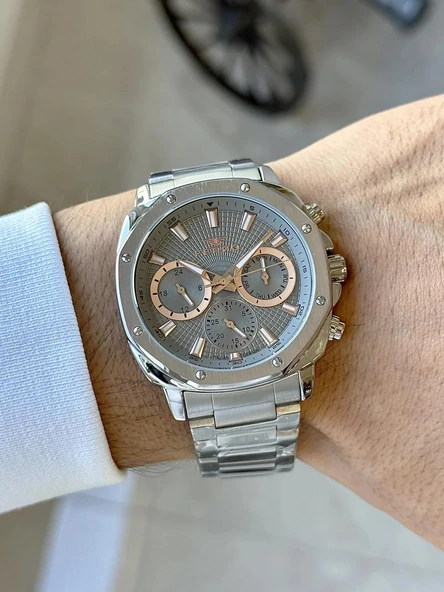 Ferro FM11652AWT-A4 Quartz Çelik Gri 42 mm Erkek Kol Saati ürün görseli 1