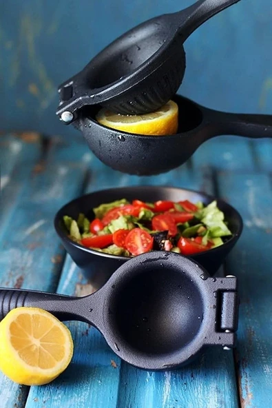 Gül Çelik Gerçek Döküm Lüks Limon Sıkacağı 23cm Naranciye Sıkıcı Kaseli Paslanmaz Limon Sıkıcak ürün görseli 1