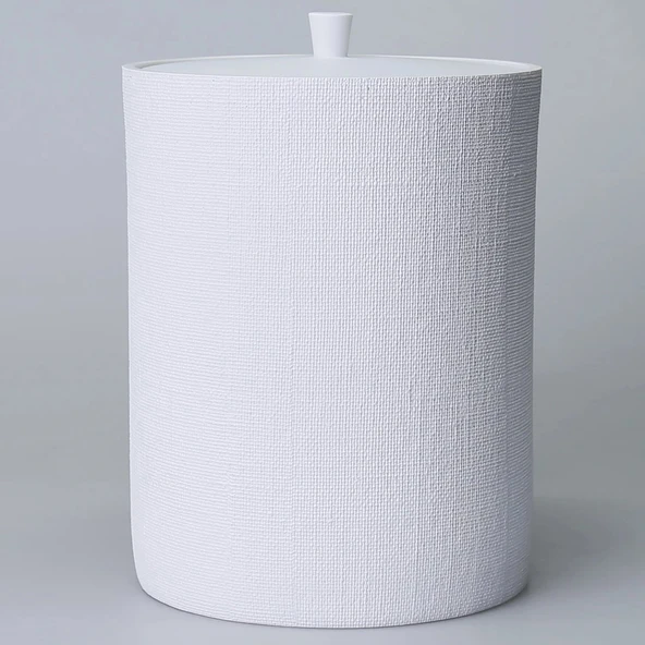 By Selim Linen Beyaz 5 Parça Polyester Banyo Seti - Resim 4