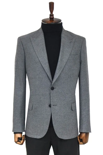 Desensiz Slim Fit Spor Gri Erkek Ceket - Wessi ürün görseli 1