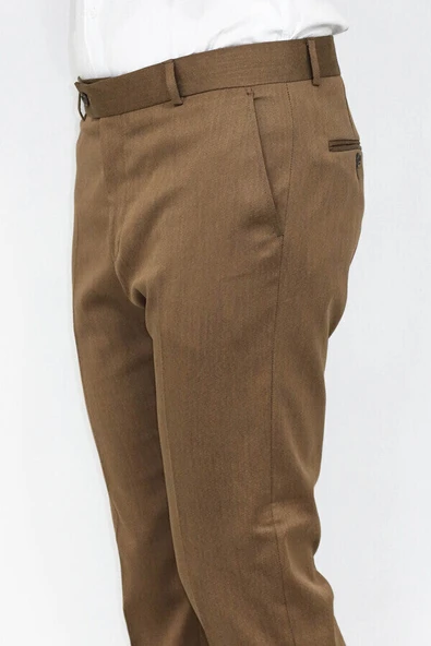 Slim Fit Taba Erkek Pantolon - Wessi - Resim 6