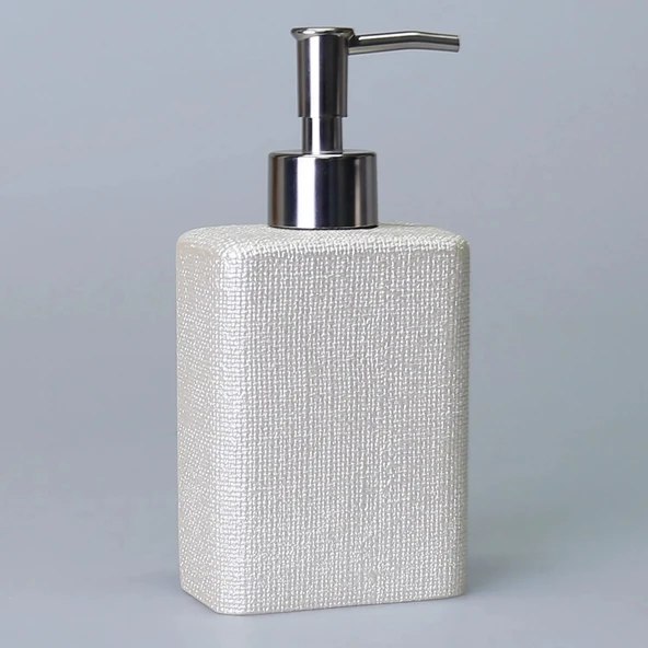 By Selim Linen İnci 5 Parça Polyester Banyo Seti - Resim 6