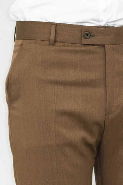 Slim Fit Taba Erkek Pantolon - Wessi - Resim 2