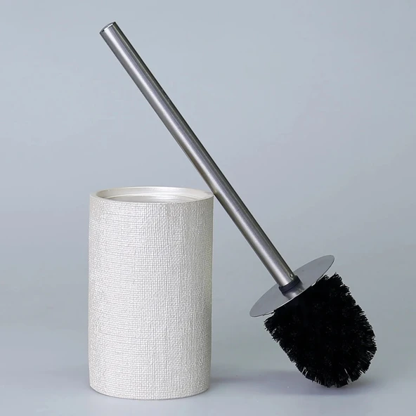 By Selim Linen İnci 5 Parça Polyester Banyo Seti - Resim 5