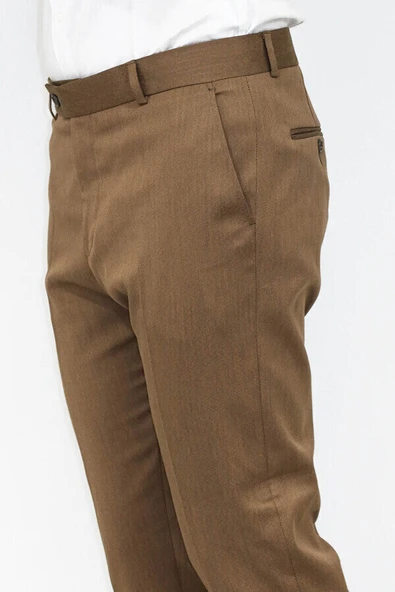 Slim Fit Taba Erkek Pantolon - Wessi - Resim 4