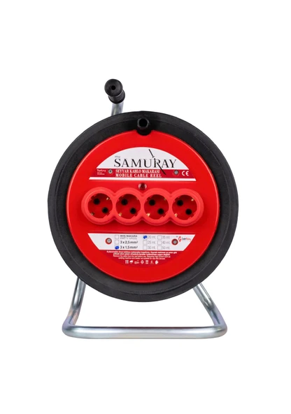 Samuray Seyyar Makaralı Uzatma Kablosu 3x1,5mm 35mt - 31535 ürün görseli 1