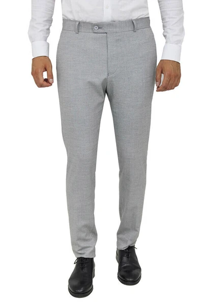 Desenli Slim Fit Gri Erkek Pantolon - Wessi ürün görseli 1