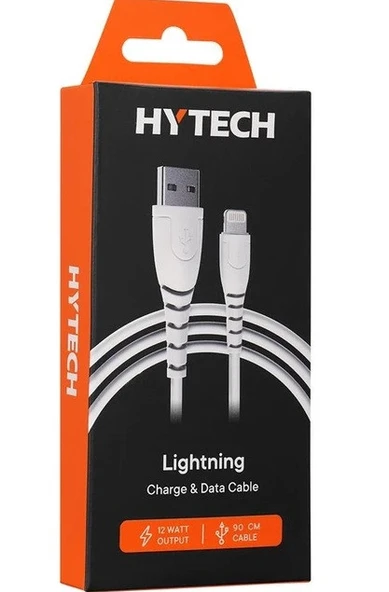 Hytech HY-XTK20 2.4A Lightning 90CM Beyaz Hızlı Şarj Kablosu ürün görseli 1