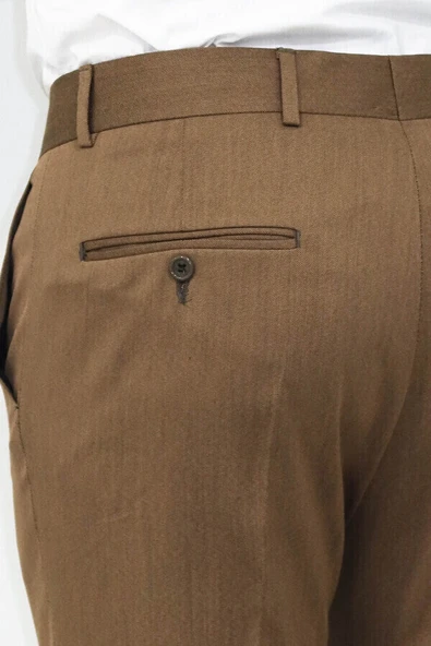 Slim Fit Taba Erkek Pantolon - Wessi - Resim 5