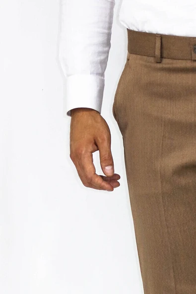 Slim Fit Taba Erkek Pantolon - Wessi - Resim 3