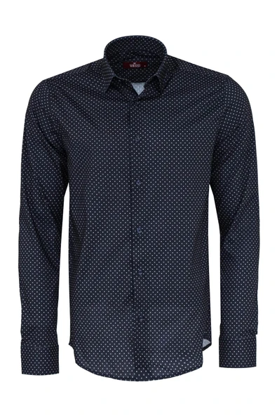 Lacivert Desenli Slim Fit Gömlek - Wessi ürün görseli 1