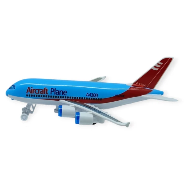 Sürtmeli Yolcu Uçağı 16 cm - Mavi - Resim 3