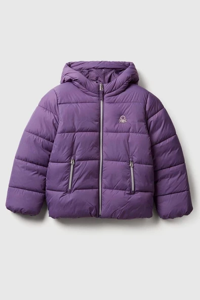 United Colors of Benetton Kız Çocuk 2LETCN04Y-25K  Mont Mor ürün görseli 1
