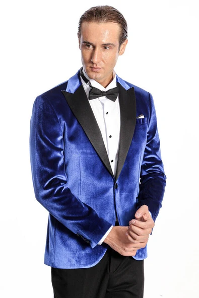 Kafide Lacivert Slim Fit Erkek Smokin Ceket - Wessi ürün görseli 1