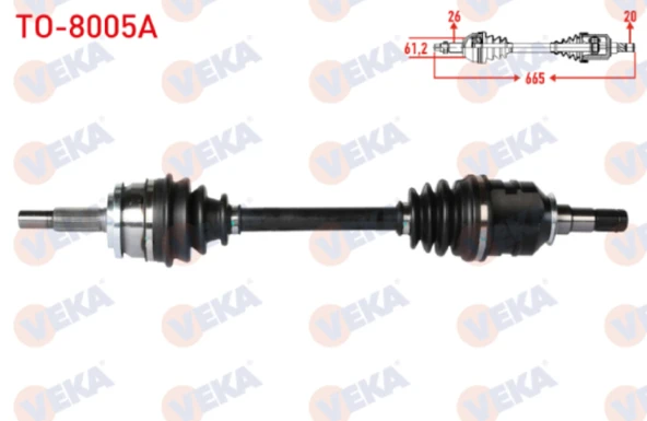 Toyota Auris Ön Sol Aks (2007-2012) 4342002620 TO8005A 1.6, 1.4 ürün görseli 1