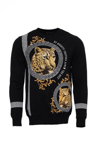 Siyah Taşlı Desenli Sweatshirt - Wessi ürün görseli 1