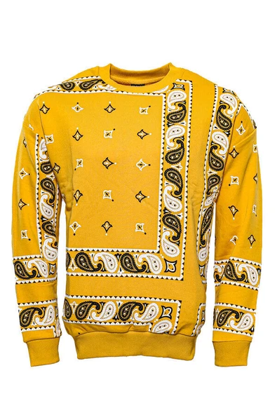 Hardal Baskılı Desenli Bisiklet Yaka Sweatshirt - Wessi ürün görseli 1