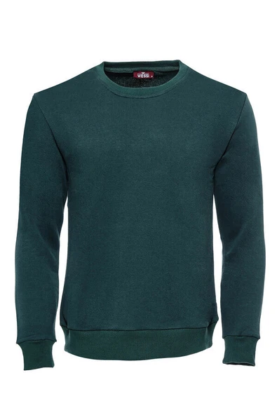 Yeşil Desensiz Bisiklet Yaka Sweatshirt - Wessi ürün görseli 1