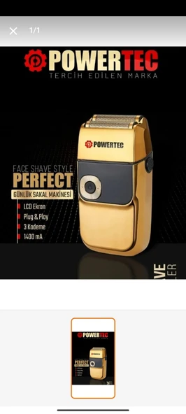 Powertec TR-550 Dijital Günlük Sakal Tıraş Makinesi ürün görseli 1