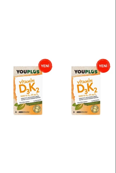 Youplus Vitamin D3K2 20 ml 2 Adet ürün görseli 1