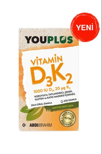 Youplus Vitamin D3K2 20 ml ürün görseli 1