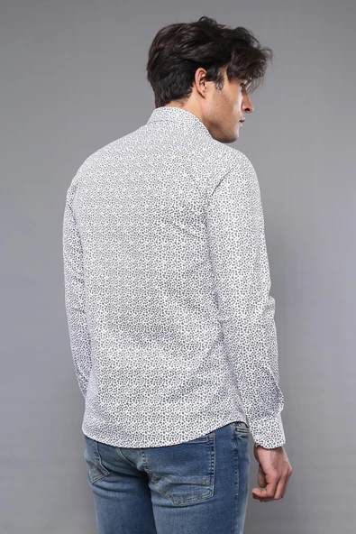 Desenli Slim Fit Gömlek | Wessi - Resim 3