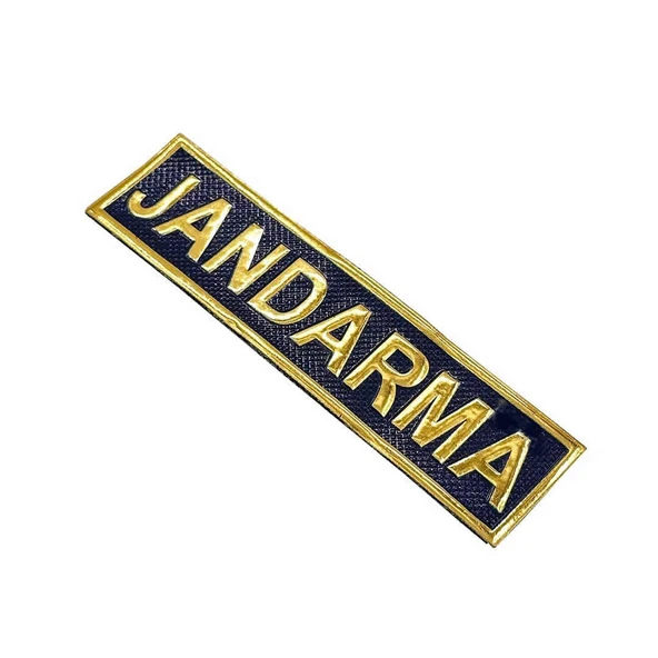 ''Jandarma'' Gögüs Gold Yazısı Asayiş 3d, Yeni Tip, Cırtlı, Standart Ölçü, ürün görseli 1