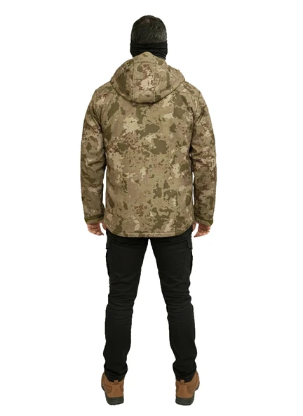 TSK PİYADE KAMUFLAJ SOFT SHELL MONT ÇİFT KAT POLARLI - Resim 4