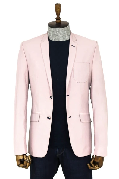 Dirsek Modelli Krem Slim Fit Ceket - Wessi ürün görseli 1