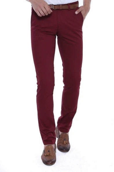 5 Cepli Desenli Erkek Bordo Pantolon - Wessi ürün görseli 1