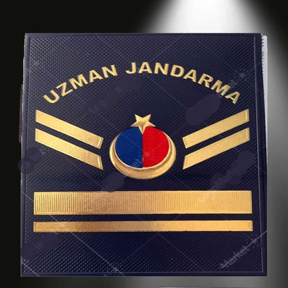 Uzman Jandarma 5 Kademeli Çavuş Asayiş 3D Plastik Rütbe, Çift, Yeni Tip Cırtlı, Standart Ölçü, ürün görseli 1