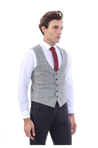 Ekose Ceket Yelek Set - Wessi - Resim 4