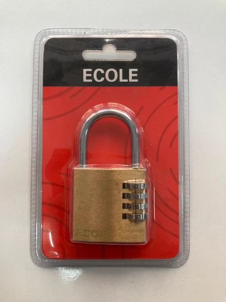 Ecole Sarı Şiftreli Asma Kilit 40 mm ürün görseli 1