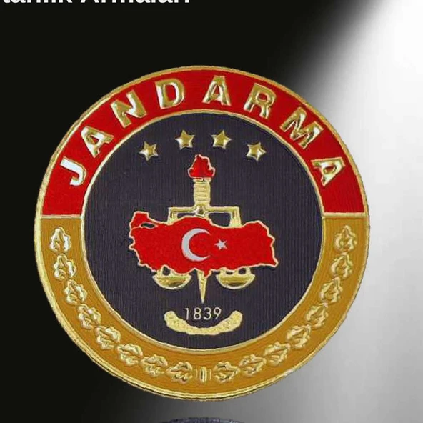 Jandarma Asayiş Kol Arması 3d, 2025 Yeni Model Tip Cırtlı, Standart Ölçü, ürün görseli 1