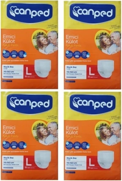 Canped Emici Külot Büyük Boy L 30'lu 4 Adet Hasta Bezi ürün görseli 1