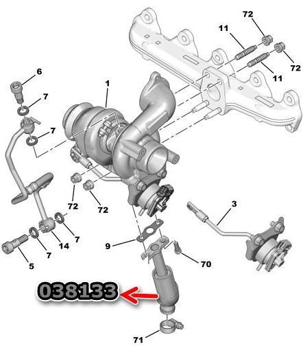 Citroen C1 Turbo Hortumu (2006-2011) 038133 1.4 ürün görseli 1