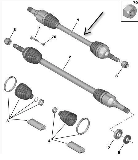Citroen C-Elysee Ön Sol Aks (2012-2016) 9803966280 MGA70925 1.2 VTI ürün görseli 1