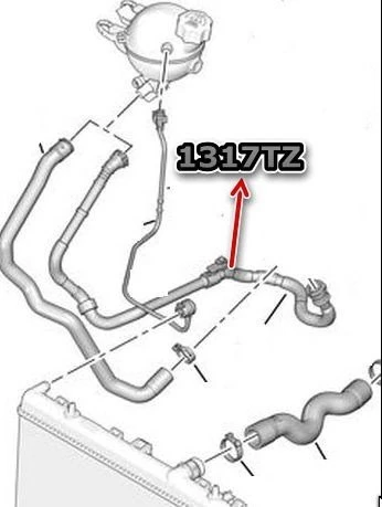 Citroen C3 Kalorifer Radyatör Hortumu (2009-2015) 9675906380 1.4 VTI ürün görseli 1