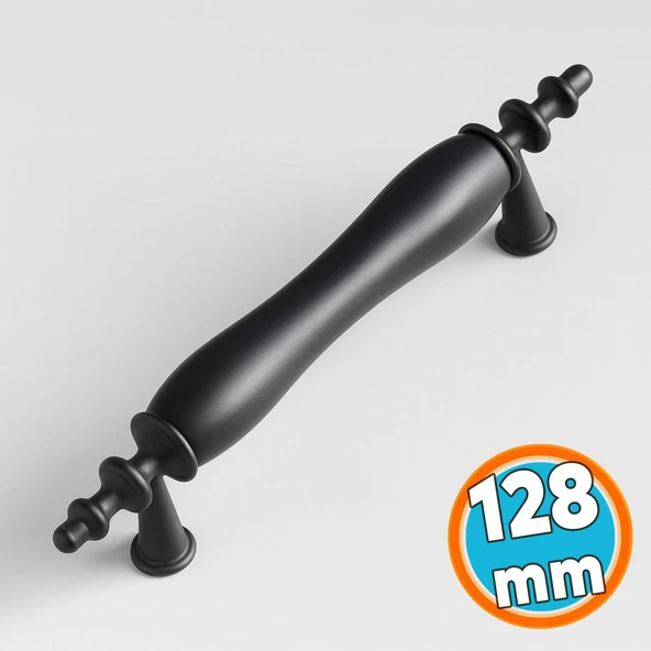 Porselen Siyah 128 Mm Kulpları Mobilya Mutfak Kulplar Dolabı Çekmece Kulbu Dolap Kapak Kulpu ürün görseli 1