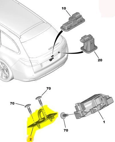 Citroen C4 Picasso Bagaj Kapağı Kilit Karşılığı (2017-2019) 8724K0 1.6 HDI ürün görseli 1