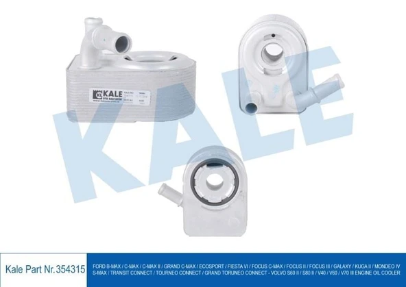 KALE YAĞ SOĞUTUCU FORD FIESTA VI FOCUS II-III C-MAX MONDEO IV TRANSIT CONNECT  VOLVO S60 II S80 II V40  V60 V70 III ürün görseli 1