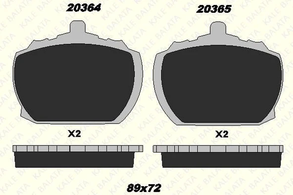 KALE BALATA FREN BALATA ÖN FORD TRANSIT ŞASİ- FORD TRANSIT BOX, RANGE ROVER,  ROVER 2000-3500 - ürün görseli 1