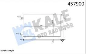 KALE KLİMA RADYATÖRÜ RENAULT MEGANE IV 1.5 BLUE DCI (EURO VI) [BRAZING] [596,3X370,2X12] KLİMA RADYATÖRÜ  AL/BRZ [AL/AL] 596,3X370,2X12 ürün görseli 1