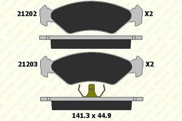 KALE BALATA DİSK FREN BALATASI ÖN FORD COURIER 96>, FIESTA 98>, FIESTA III 89-95, FIESTA IV 95-02, KA 96-08 ürün görseli 1